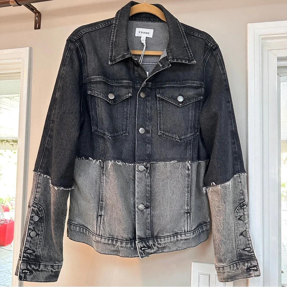 Frame Fashion Patchwork Jean Jacket - Picture 1 of 7